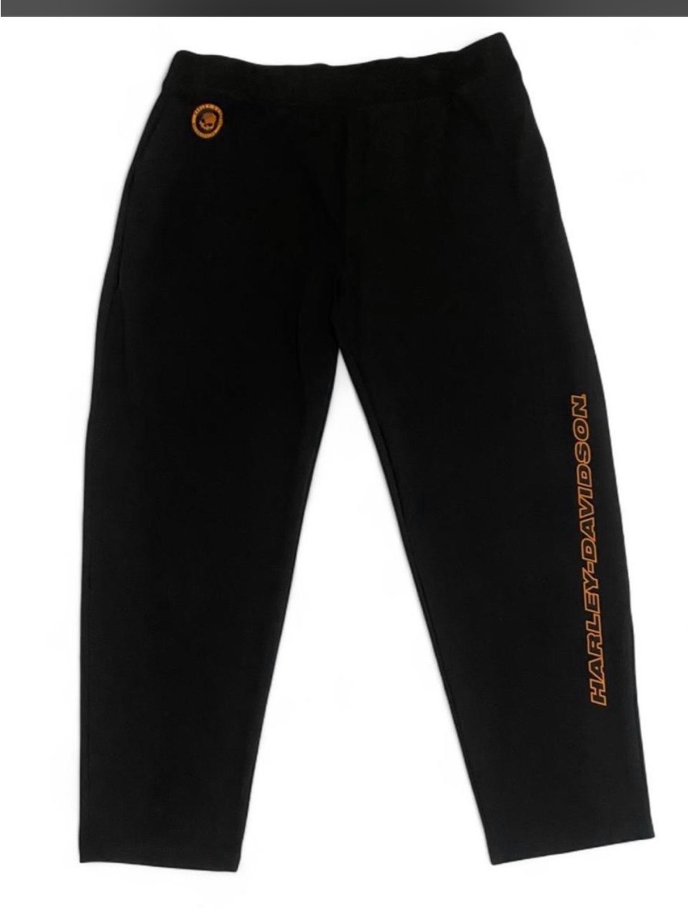 Harley-Davidson Black Joggers with Orange Side Logo
